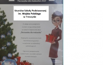 Podziękowanie za udział w akcji ,,Paczuszka dla maluszka