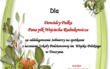 Podziękowanie żołnierzom - 29.05.2023r.