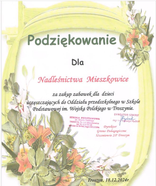 Zdjęcie: Podziękowania sponsorom